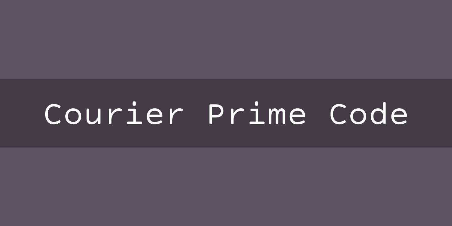 Пример шрифта Courier Prime Code Italic